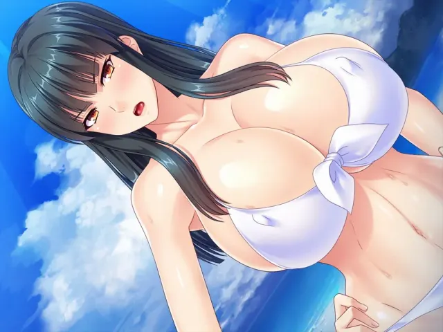 爆乳泳装人妻在沙滩上一脸正经的寝取 预览图 10