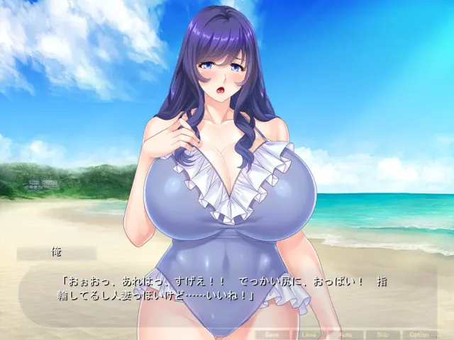 沙滩上的巨乳人妻 预览图 1